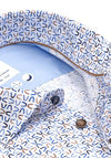 R2 Amsterdam E-Bike Lamp Print Cotton Shirt, Blue Multi