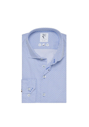 R2 Amsterdam Geo Floral Tailored Shirt, Blue
