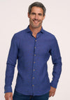 R2 Amsterdam Long Sleeve Linen Shirt, Cobalt