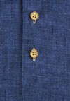 R2 Amsterdam Long Sleeve Linen Shirt, Cobalt