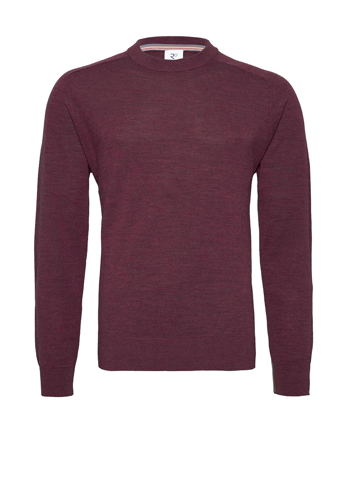 R2 Amsterdam Merino Wool Crew Neck Sweater, Wine