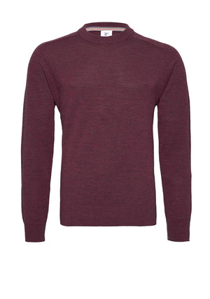 R2 Amsterdam Merino Wool Crew Neck Sweater, Wine