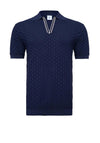 R2 Amsterdam Zip Polo Shirt, Navy