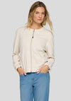 Rabe Embellished Zip Up Jacket, Cream
