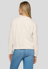 Rabe Embellished Zip Up Jacket, Cream