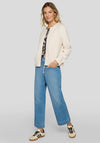 Rabe Embellished Zip Up Jacket, Cream
