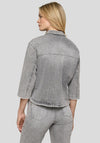 Rabe Distressed Rhinestone Detail Denim Jacket, Grey