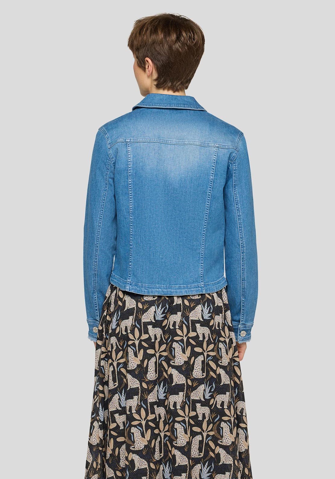 Rabe Floral Embroidered Denim Jacket, Blue
