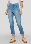 Rabe Floral Embroidered Skinny Jeans, Blue