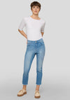Rabe Floral Embroidered Skinny Jeans, Blue