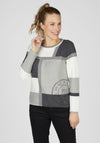 Rabe Colour Block Knit Sweater, Grey