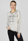 Rabe Drawstring Waistband Sweater, Beige