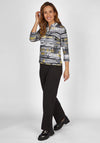 Rabe Abstract Print Top, Grey
