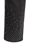 Rabe Bella Rhinestone Cuff Skinny Jean, Black Wash Denim
