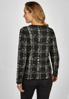 Rabe Multi Print Knit Jacket, Black