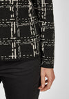 Rabe Multi Print Knit Jacket, Black