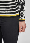 Rabe Multi Print Half Zip Sweater, Black