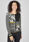 Rabe Dual Print Knit Sweater, Black