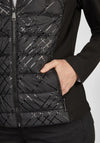 Rabe Mixed Media Padded Jacket, Black