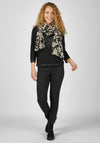Rabe Floral Print Scarf, Black