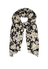 Rabe Floral Print Scarf, Black