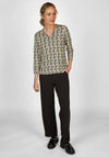 Rabe Notch Neckline Print Top, Yellow
