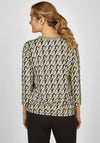 Rabe Notch Neckline Print Top, Yellow