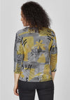 Rabe Ribbed Abstract Print Sweater, Yellow
