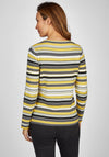 Rabe Multicoloured Stripe Sweater, Yellow