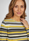 Rabe Multicoloured Stripe Sweater, Yellow