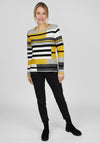 Rabe Multicoloured Stripe Knitted Sweater, Yellow