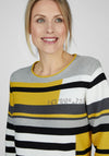 Rabe Multicoloured Stripe Knitted Sweater, Yellow