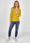 Rabe Drawstring Hem Knit Jacket, Yellow