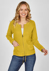 Rabe Drawstring Hem Knit Jacket, Yellow