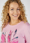 Rabe Abstract Floral & Text T-Shirt, Pink