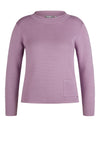 Rabe Round Neck Ribbed Sweater, Violet