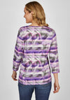Rabe Round Neck Stiped Top, Violet