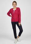 Rabe Full Zip Knitted Short Cardigan, Magenta