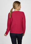Rabe Full Zip Knitted Short Cardigan, Magenta