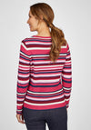 Rabe Stripe Print Sweater, Magenta