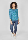 Rabe 3D Geo Print Top, Blue
