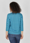 Rabe 3D Geo Print Top, Blue