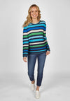 Rabe Multicoloured Stripe Knitted Sweater, Blue
