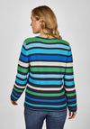 Rabe Multicoloured Stripe Knitted Sweater, Blue