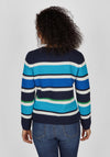 Rabe Block Stripe Knitted Sweater, Blue