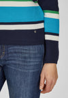 Rabe Block Stripe Knitted Sweater, Blue