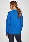 Rabe Ribbed Open Short Cardigan, Royal Blue