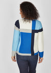Rabe Modern Colour Block Sweater, Royal Blue Multi