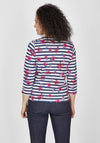 Rabe Floral & Stripe Pattern T-Shirt, Multi