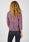Rabe Abstract Pattern T-Shirt, Fuchsia & Navy
